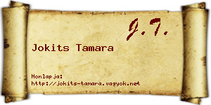 Jokits Tamara névjegykártya